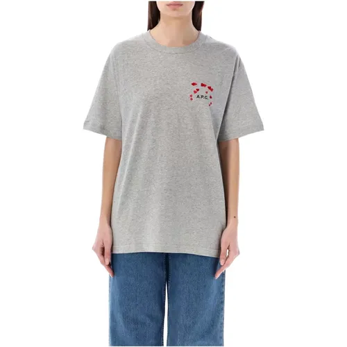 Amo T-Shirt mit Herzlogo , Damen, Größe: XL - A.p.c. - Modalova