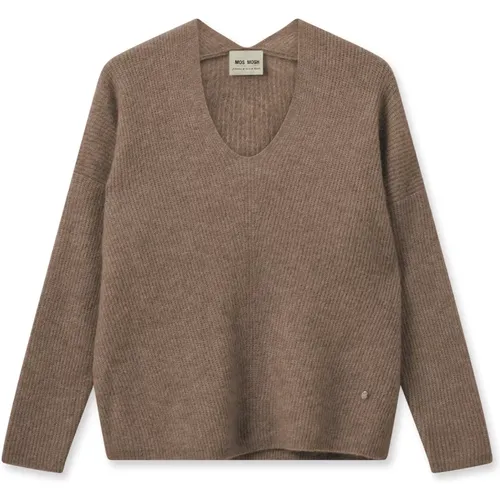 Soft and Cozy V-Neck Knit Sweater , female, Sizes: XL, S, L - MOS MOSH - Modalova