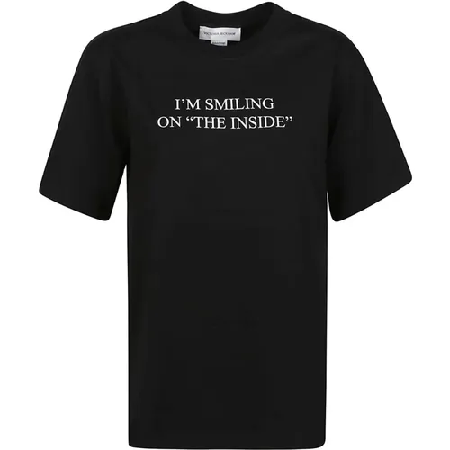 Slogan T-Shirt , female, Sizes: XS, S - Victoria Beckham - Modalova