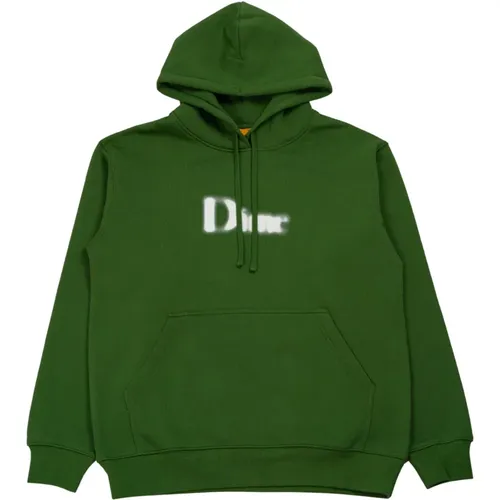 Grüner Oliv Hoodie mit verschwommenem Design , Herren, Größe: XL - Dime Mtl - Modalova