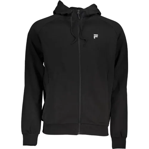 Schwarzer Kapuzen-Sweatshirt mit Reißverschluss - Fila - Modalova