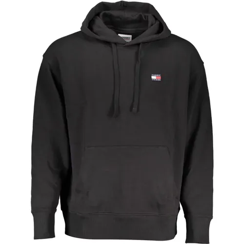 Schwarzer Hoodie mit Logo , Herren, Größe: M - Tommy Hilfiger - Modalova