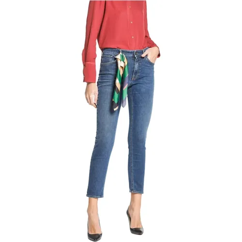 Slim Fit Jeans in Marineblau , Damen, Größe: W28 - Mason's - Modalova