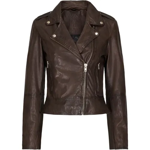 Biker Leather Jacket , female, Sizes: S, L, 2XL, M, XL - Notyz - Modalova