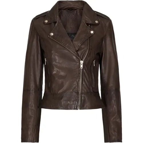 Biker Leather Jacket , female, Sizes: S, L, 2XL, M, XL, XS, 3XL - Notyz - Modalova