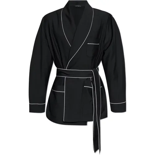 Wool bathrobe , male, Sizes: S, M, L, XL - Dolce & Gabbana - Modalova