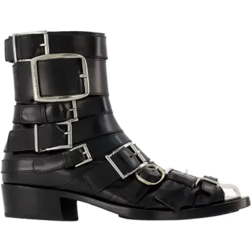 Leather boots , female, Sizes: 3 1/2 UK, 4 UK, 2 1/2 UK, 3 UK, 5 UK - alexander mcqueen - Modalova