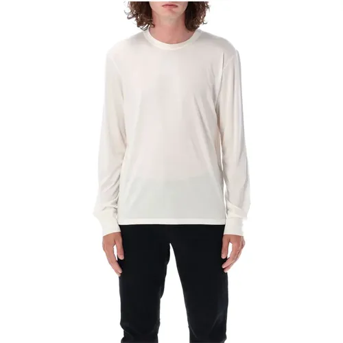 Classic T-shirt Chalk , male, Sizes: M, L, XL - Tom Ford - Modalova