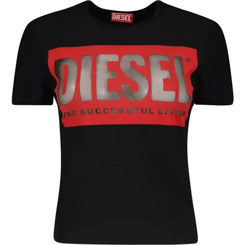 Schwarzes Baumwoll T-Malun T-Shirt - Diesel - Modalova