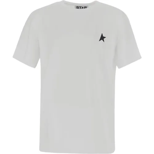 Baumwoll Logo T-Shirt , Damen, Größe: M - Golden Goose - Modalova
