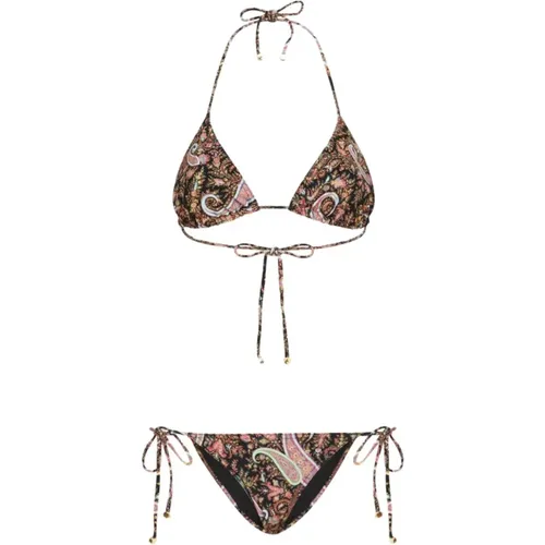 Paisley Print Triangle Bikini , female, Sizes: S, M - ETRO - Modalova