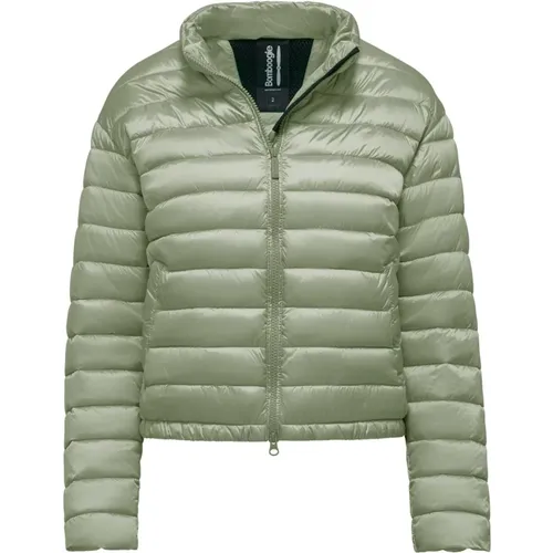 Shiny Nylon Padded Jacket with Stand-up Collar , female, Sizes: XL, 2XL, M, L, S - BomBoogie - Modalova