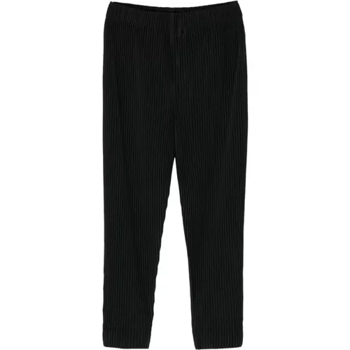 Plissé Trousers with Drawstring Waist , male, Sizes: S, M, L - Issey Miyake - Modalova