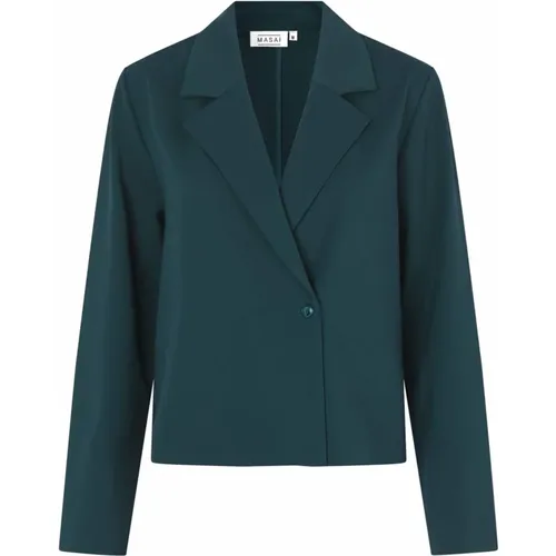 Klassische Schwarze Blazer Jacke , Damen, Größe: 2XL - Masai - Modalova