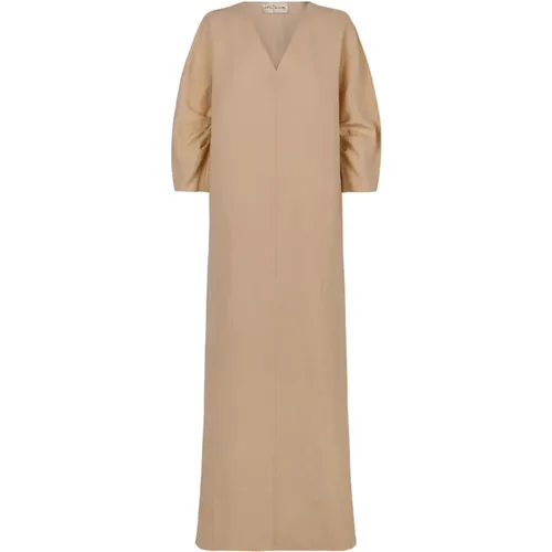 Linen and Virgin Wool Tunic Dress , female, Sizes: XL, 2XL, M, L, S - Cortana - Modalova