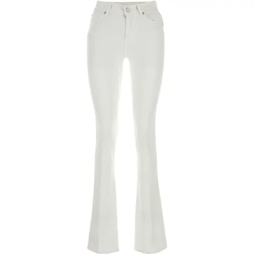 Weiße Bootcut Jeans , Damen, Größe: W26 - 7 For All Mankind - Modalova