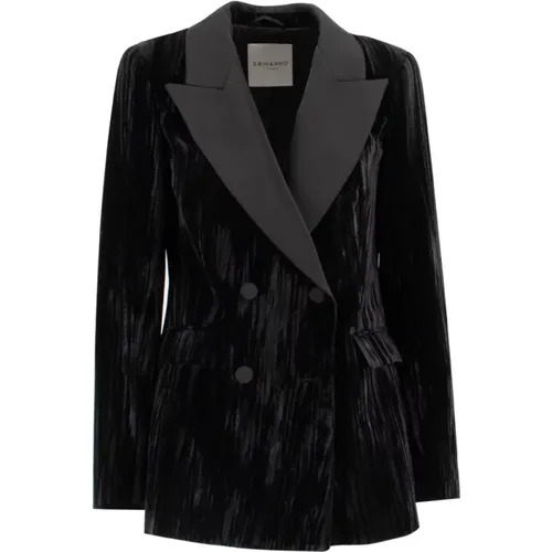 Double Breasted Velvet Jacket , female, Sizes: S - Ermanno Scervino - Modalova