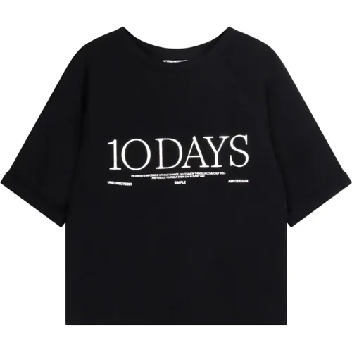 T-Shirts , Damen, Größe: L - 10Days - Modalova