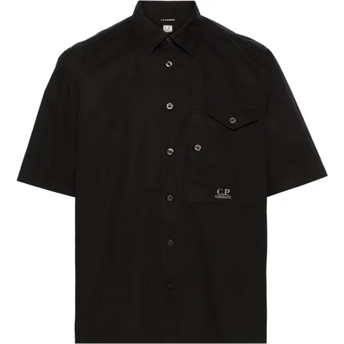 Popeline Short Sleeved Shirt , male, Sizes: M, L, S - C.P. Company - Modalova