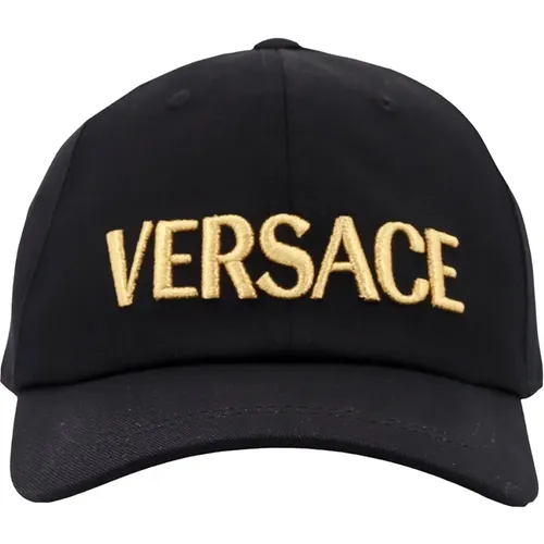 Stitched Visor Hat with Medusa Detail , male, Sizes: 59 CM, 58 CM - Versace - Modalova