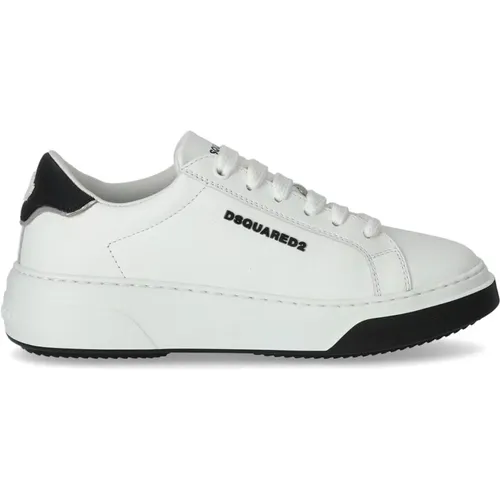 Weiße Leder Bumper Sneaker mit Logo , Damen, Größe: 40 EU - Dsquared2 - Modalova