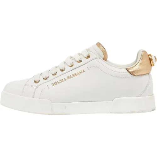 Pre-owned Leather sneakers , female, Sizes: 5 UK - Dolce & Gabbana Pre-owned - Modalova