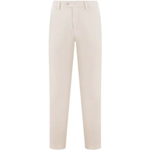 Stretch Cotton Trousers , male, Sizes: M - Caruso - Modalova