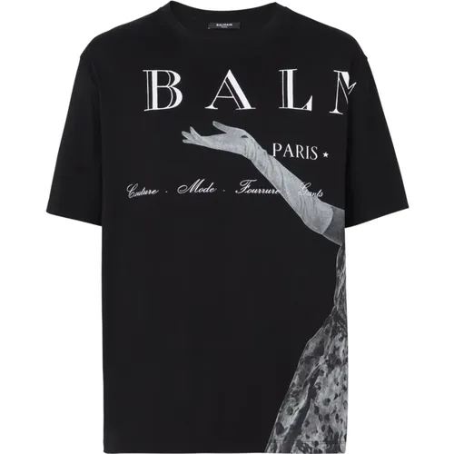 T-Shirts , Herren, Größe: S - Balmain - Modalova