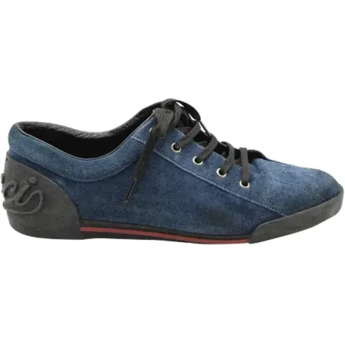 Gebrauchte Blaue Wildleder Gucci Sneaker , Damen, Größe: 37 1/2 EU - Gucci Vintage - Modalova