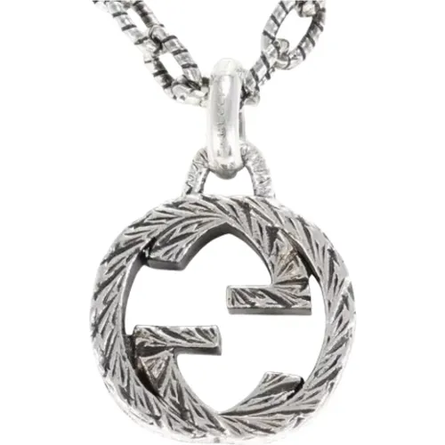 Pre-owned Silver necklaces , female, Sizes: ONE SIZE - Gucci Vintage - Modalova