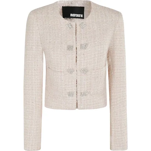 Cropped Boucle Jacket , female, Sizes: L, M, S - Rotate Birger Christensen - Modalova