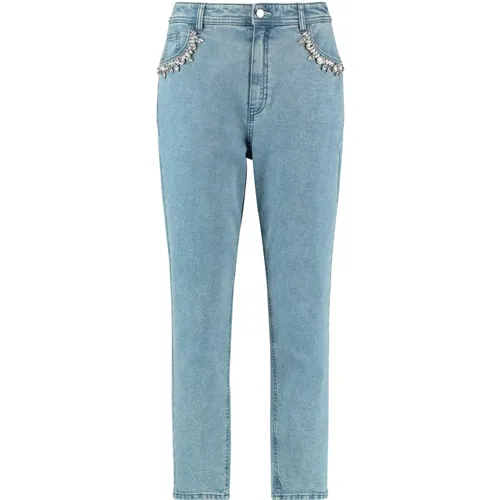 Gekürzte Denim Jeans , Damen, Größe: 2XL - Taifun - Modalova