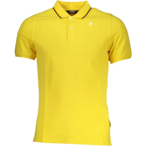 Contrast Detail Polo Shirt with Logo Applique , male, Sizes: XL, M, L - K-way - Modalova