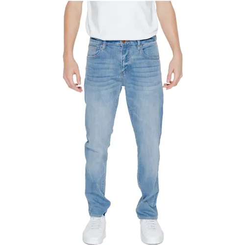 Slim Fit Men's Jeans Spring/Summer Collection , male, Sizes: W40 L32, W29 L30, W36 L32, W38 L32, W34 L32, W33 L32, W32 L30, W31 L30 - Armani Exchange - Modalova