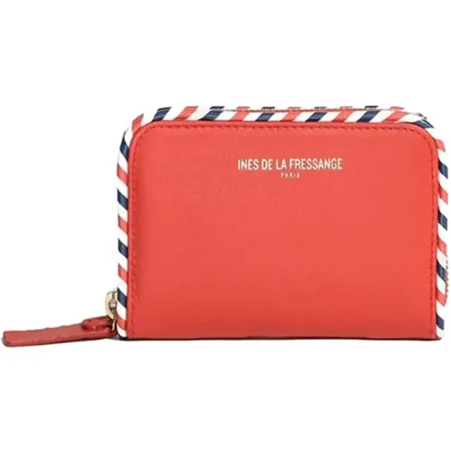 Marcia rote Lederbrieftasche , Damen, Größe: ONE Size - Ines De La Fressange Paris - Modalova