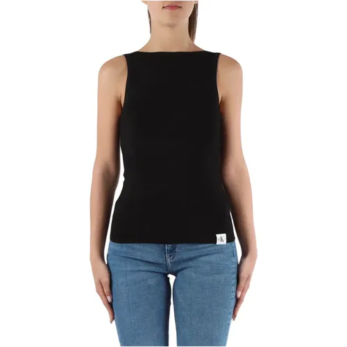 Rückenfreies Viskose-Top , Damen, Größe: XS - Calvin Klein Jeans - Modalova