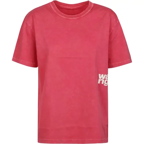 Cherry Puff Logo Essential T-Shirt,T-Shirts - T by Alexander Wang - Modalova