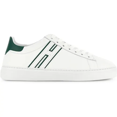 Weiße Sneakers im Vintage-Stil mit zeitgemäßer Form , Herren, Größe: 40 EU - Hogan - Modalova