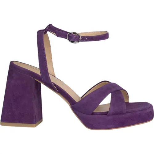 Block heel cross-strap sandals , female, Sizes: 4 UK - Alma en Pena - Modalova