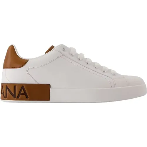 Leather Low Top Sneakers , male, Sizes: 7 UK - Dolce & Gabbana - Modalova