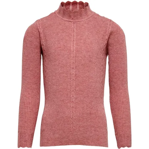 Rote Pullover Bluse mit Rüschen-Detail - Only - Modalova