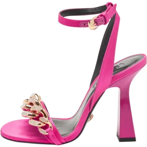 Pre-owned Satin sandals , female, Sizes: 3 UK - Versace Pre-owned - Modalova