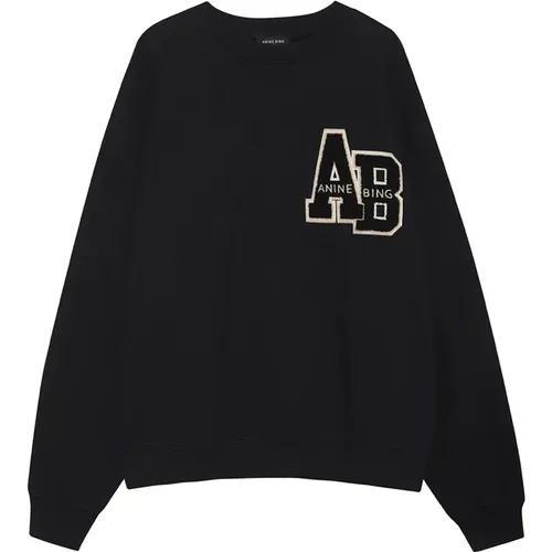 Gemütlicher Schwarzer Sweatshirt Miles A-08-10074 , Damen, Größe: 2XS - Anine Bing - Modalova