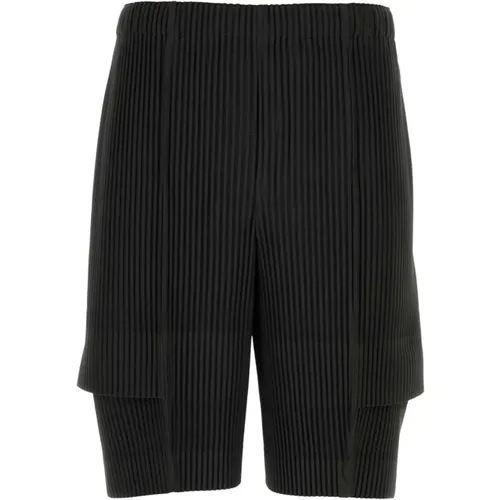 Stilvolle Schwarze Bermuda-Shorts , Herren, Größe: L - Issey Miyake - Modalova