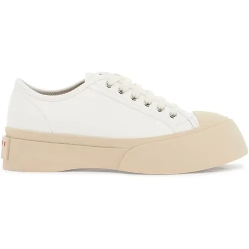 Leather Pablo Sneakers with Fabric Detail , female, Sizes: 6 UK, 7 UK, 4 UK, 3 UK, 8 UK, 5 UK - Marni - Modalova