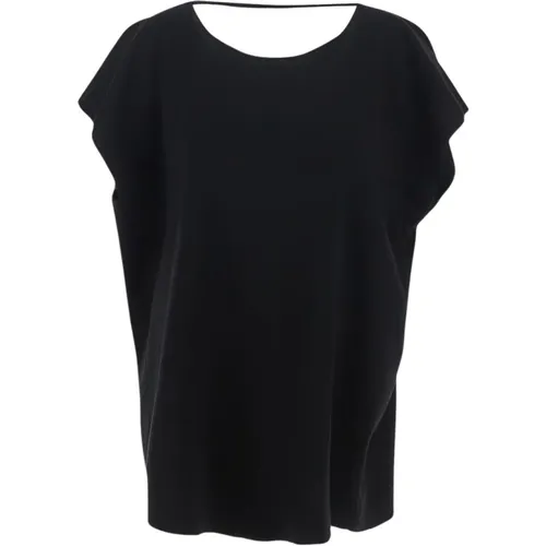Schwarzes Strick-Minikleid aus Seiden-/Baumwollmischung , Damen, Größe: S/M - Gentryportofino - Modalova