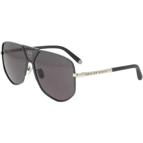 Luxury Hexagon Sunglasses with Unique Design , unisex, Sizes: 61 MM - Philipp Plein - Modalova