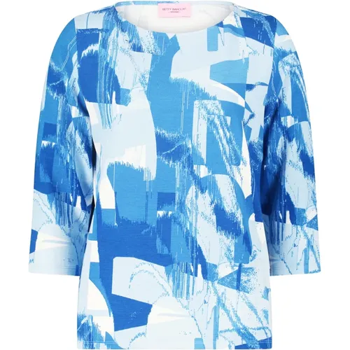Gerippter Sweatshirt mit modernem grafischem Muster , Damen, Größe: 2XL - Betty Barclay - Modalova