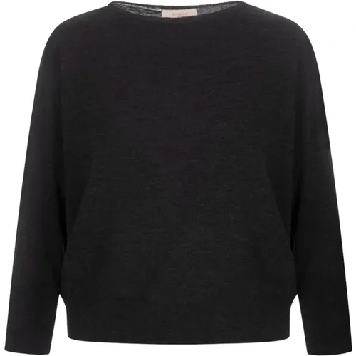 Basic Anthracite Wool Blend Sweater , female, Sizes: 2XL, L, XL - Zanone - Modalova