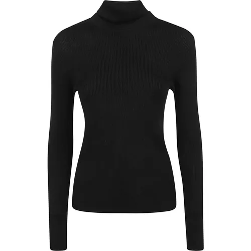 Schwarzer Wollrollkragenstrickpullover , Damen, Größe: XS - P.A.R.O.S.H. - Modalova